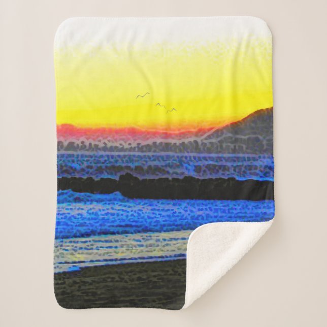 Manta Sherpa Atardecer Místico  (Anverso)