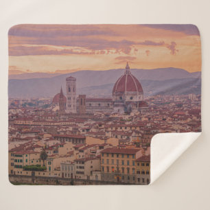 Manta Sherpa Atardecer sobre Florencia, Italia