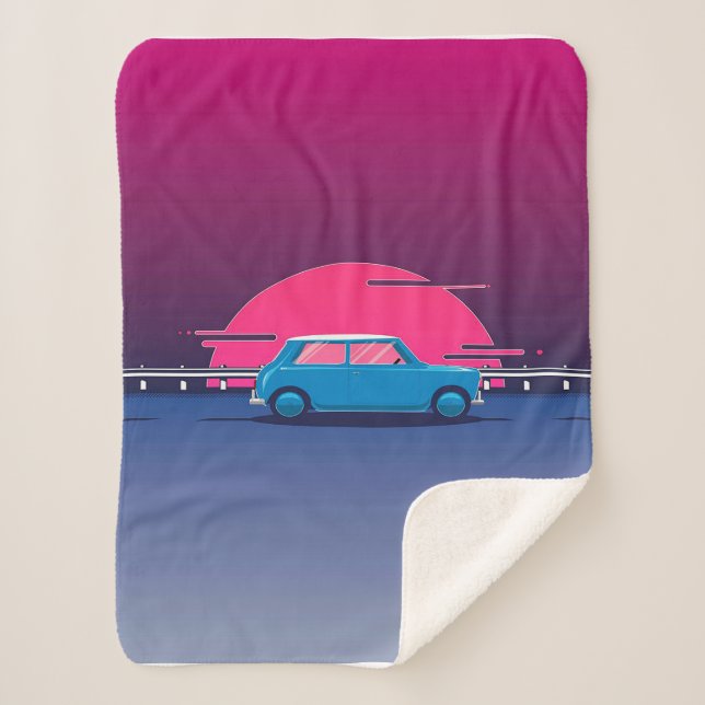 Manta Sherpa Austin Mini Cooper Blanket (Anverso)