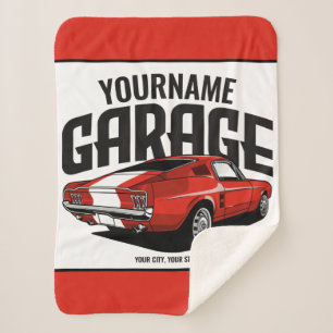 Manta Sherpa Auto muscular personalizado 1967 Red Fastback Gara
