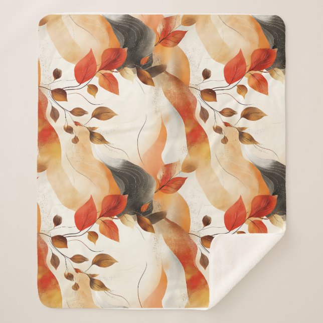 Manta Sherpa Autumance Elegance Seamless Pattern (Anverso)