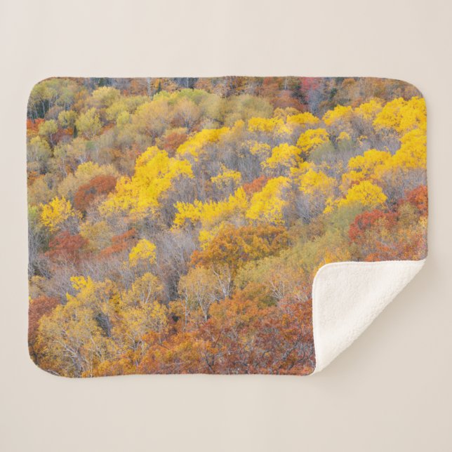 Manta Sherpa Autumn in Michigan (Anverso (horizontal))