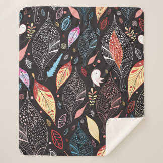 Manta Sherpa Autumn leaf texture