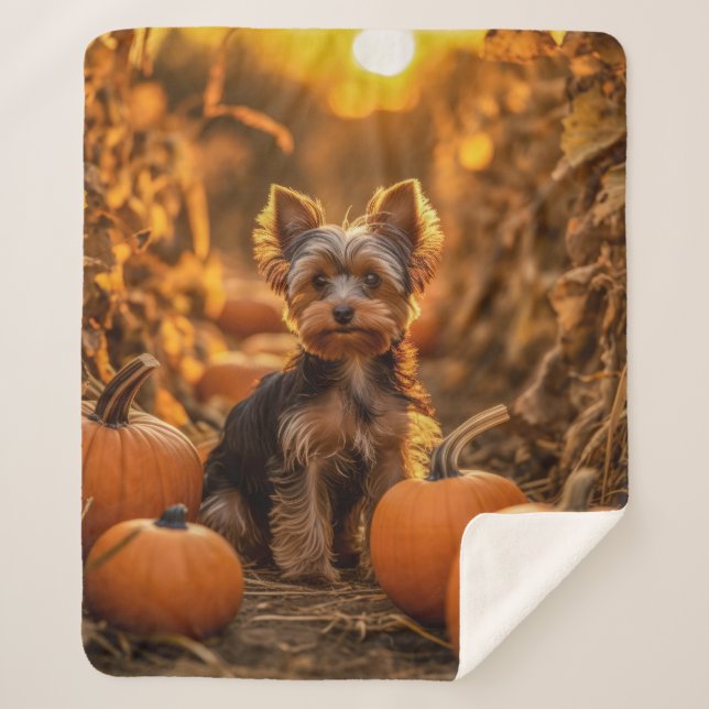 Manta Sherpa Autumn Yorkie Pup (Anverso)