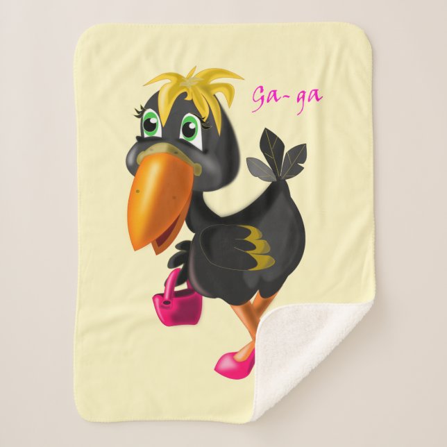 Manta Sherpa Ave de moda (Anverso)