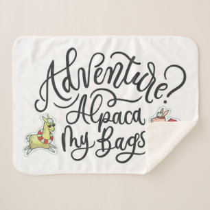 Manta Sherpa ¿Aventura? Alpaca mis bolsos