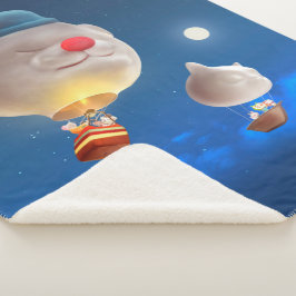 Manta Sherpa Aventura con globo de cielo nocturno