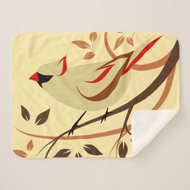 Manta Sherpa Aves cardenales del norte (Anverso (horizontal))