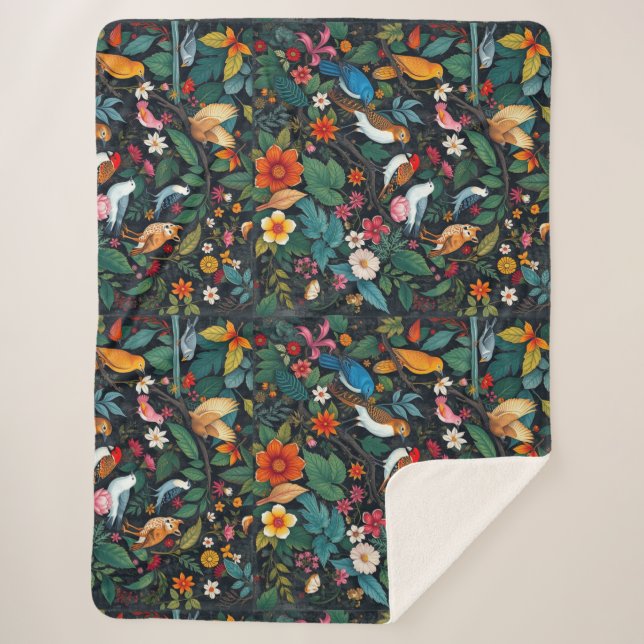 Manta Sherpa Aves en la naturaleza (Anverso)