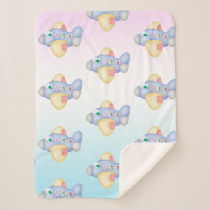 Manta Sherpa Avión de dinosaurio lindo Niños estudiantes fiesta