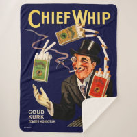 Aviso de cigarrillos Chief Whip de los años 1920