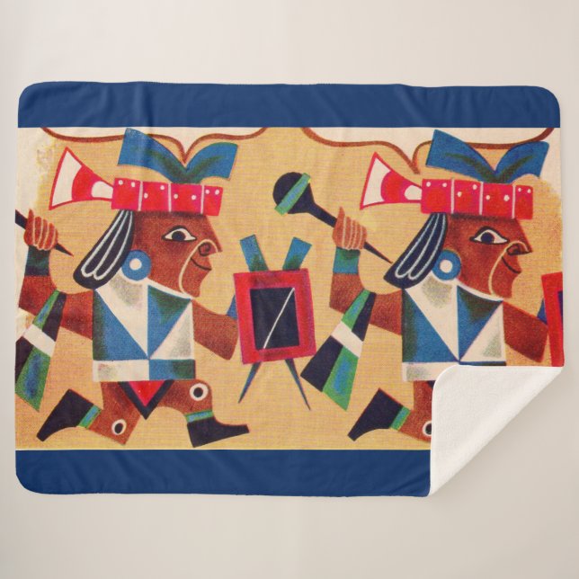 Manta Sherpa Azteca Aztecas (Anverso (horizontal))