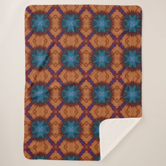 Manta Sherpa Azul cobre (Anverso)