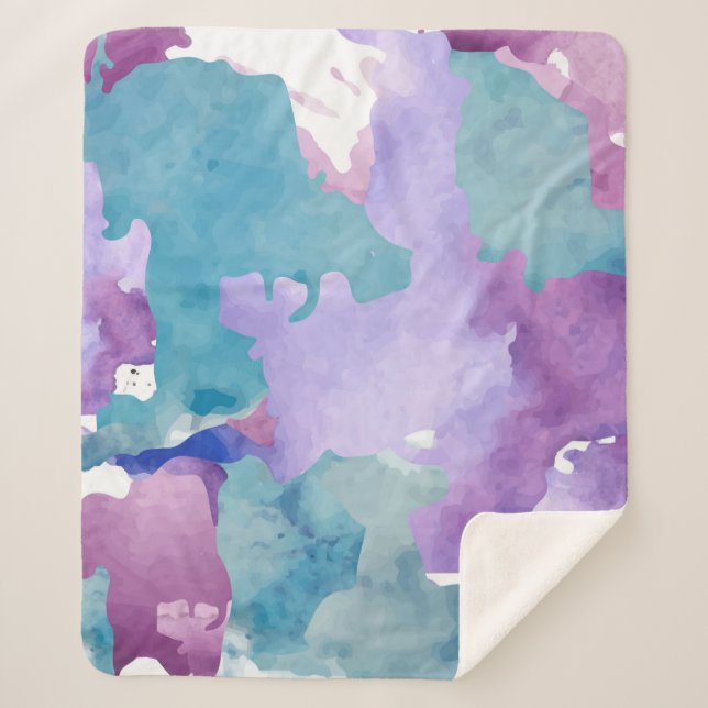 Manta Sherpa Azul de camuflaje (Anverso)