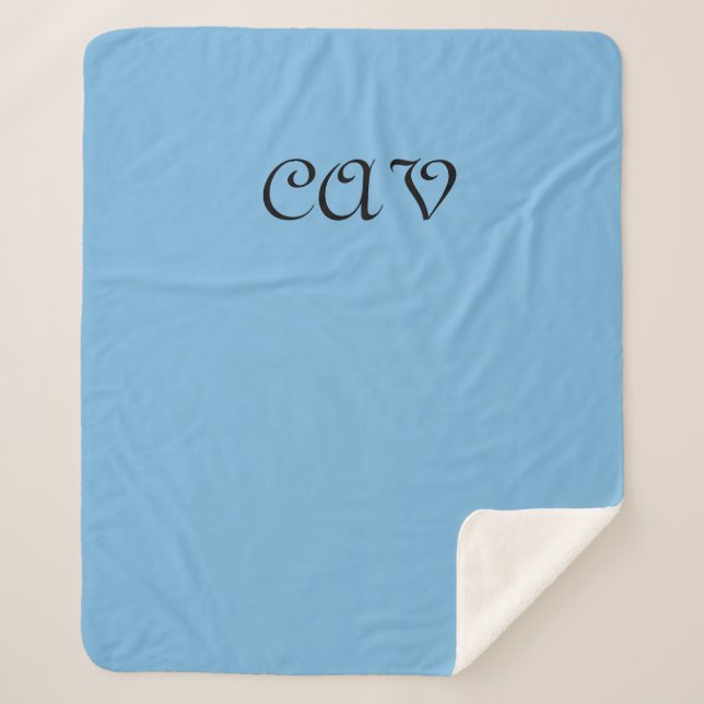 Manta Sherpa Azul de Cornflower (Anverso)