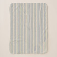Azul de Granja Angustiado Muted Ticking Raya