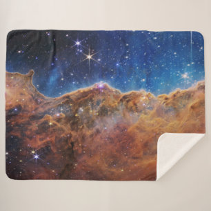 Manta Sherpa Azul/Naranja Carina Nebula JWST