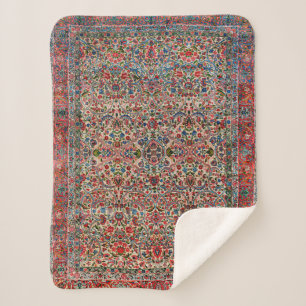 Manta Sherpa Azul rosa rojo Persia del Sur