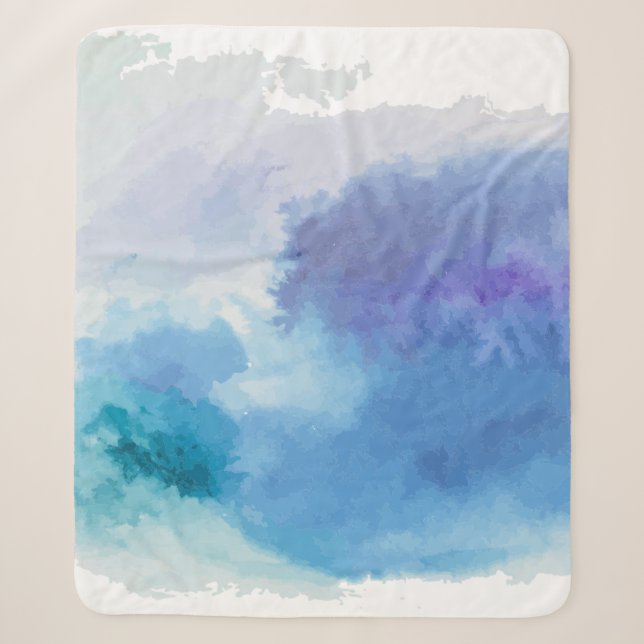 Manta Sherpa Azul turquesa acuático (Anverso)