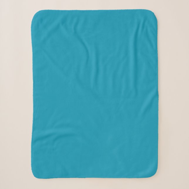 Manta Sherpa Azul-verde (color sólido) (Anverso)