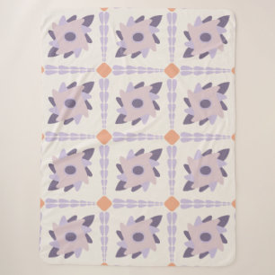 Manta Sherpa Azulejo decorativo colorido púrpura pastel
