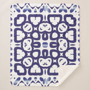 Manta Sherpa Azulejo tradicional portugués. Mar virgen