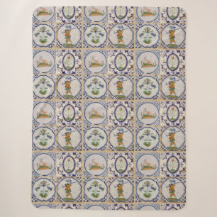 Manta Sherpa Azulejos holandeses antiguos de Delft del siglo XV