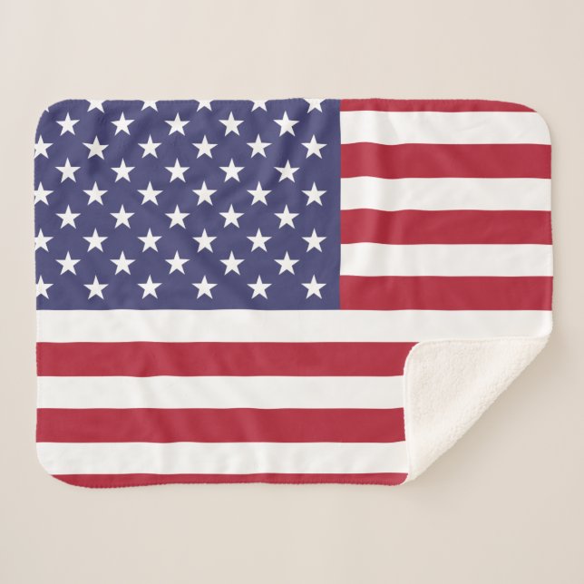 Manta Sherpa Baby Blanket with United States of America flag (Anverso (horizontal))