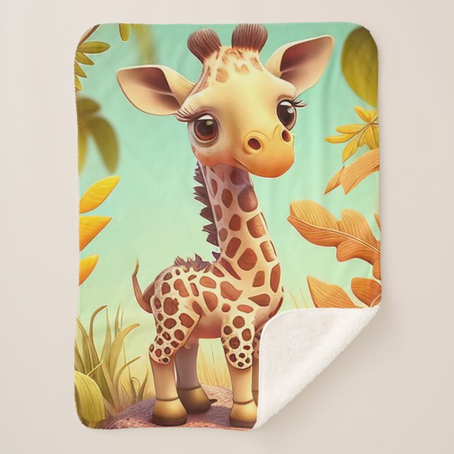 Manta Sherpa "Baby Giraffe" (Anverso)