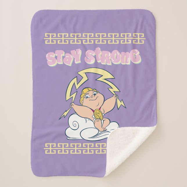 Manta Sherpa Baby Hercules - Stay Strong Sherpa Blanket (Anverso)