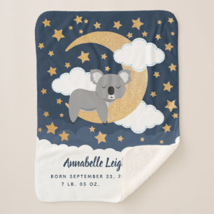 Manta Sherpa Baby Koala Moon Baby Sherpa Blanket