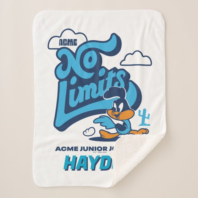 Manta Sherpa Baby ROAD RUNNER™ - Sin límites (Anverso)