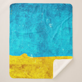 Manta Sherpa Background blue yellow art