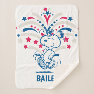 Manta Sherpa Baile Snoopy 4 de Julio