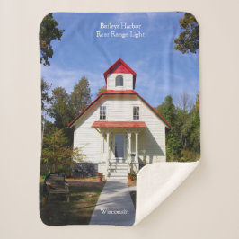 Manta Sherpa Baileys Harbor Rear Range Light sherpa blanket