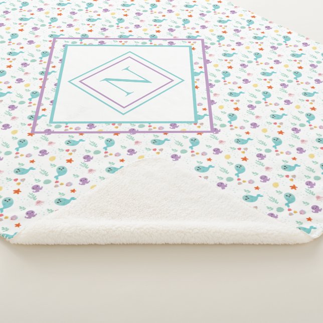 Manta Sherpa Bajo El Mar Pescado Ballenas Agua Océano (3/4)