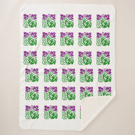 Manta Sherpa Balanza floral Damask Sherpa Blanket