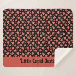 Manta Sherpa Balcón Sherpa del patrón de Valentine Hearts & Sta