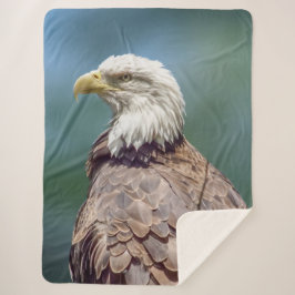 Manta Sherpa Bald Eagle Sherpa Fleece Blanket