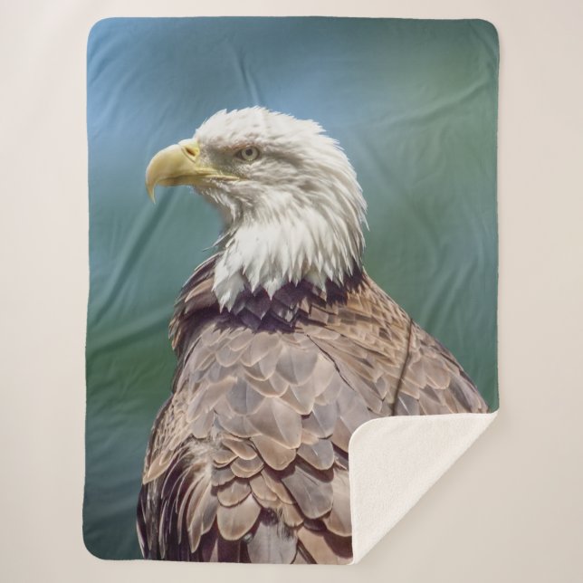 Manta Sherpa Bald Eagle Sherpa Fleece Blanket (Anverso)