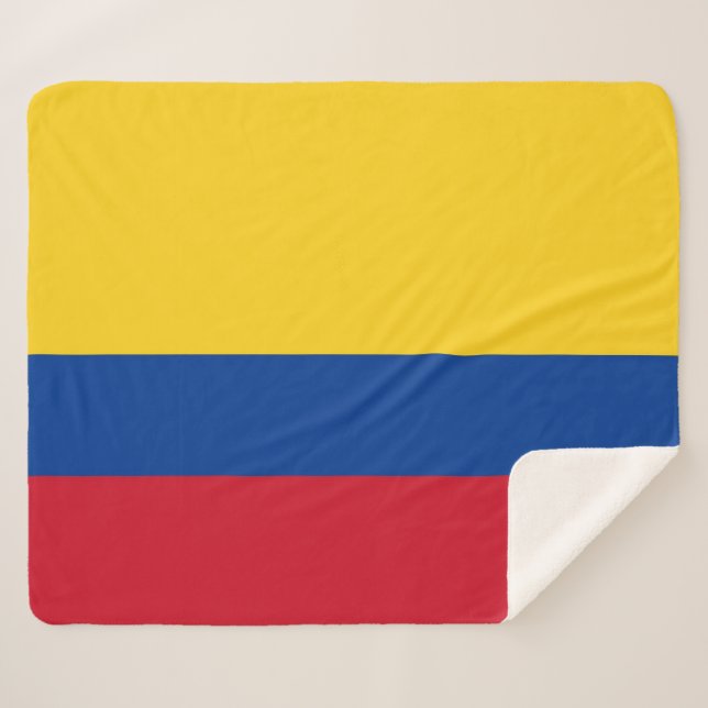 Manta Sherpa Baldaquín del Sherpa Patriótico con bandera de Col (Anverso (horizontal))