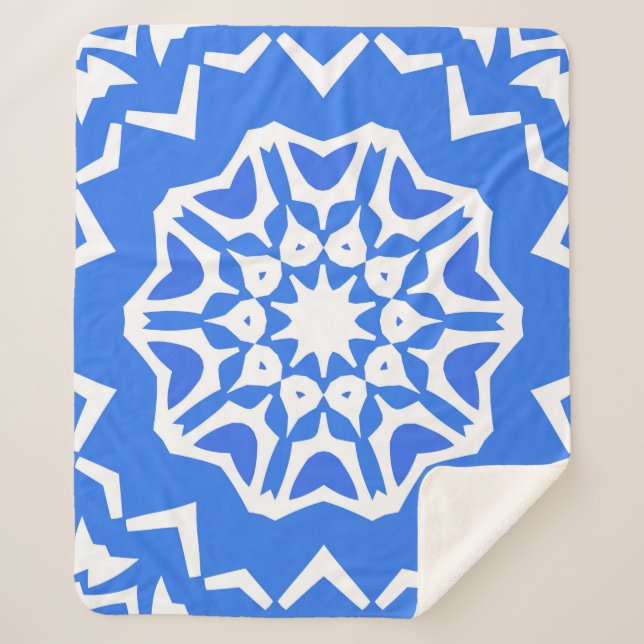 Manta Sherpa Baldosas de cerámica azulejo portugal. Viñeta sin  (Anverso)