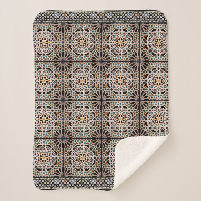 Manta Sherpa Baldosas de la Alhambra (Anverso)