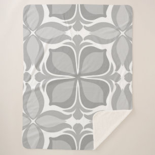 Manta Sherpa Baldosas geométricas neutrales