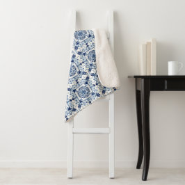 Manta Sherpa Baldosas mediterráneas, portuguesas, azulejo, mall