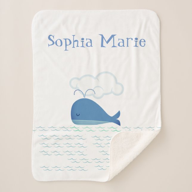 Manta Sherpa Ballena relajada (Anverso)