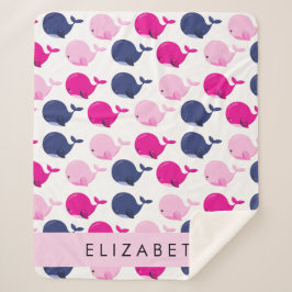 Manta Sherpa Ballenas, Patrón De Ballenas, Tu Nombre