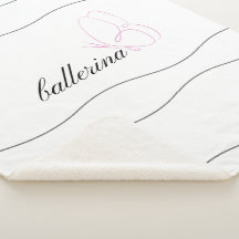 Ballerina minimalista y mariposa rosa blanca