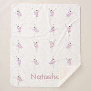 Manta Sherpa Ballerina Rosa Dance Poses Chica