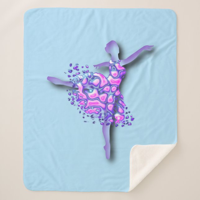 Manta Sherpa Ballerina Sherpa Blanket Ballet Bailarina (Anverso)